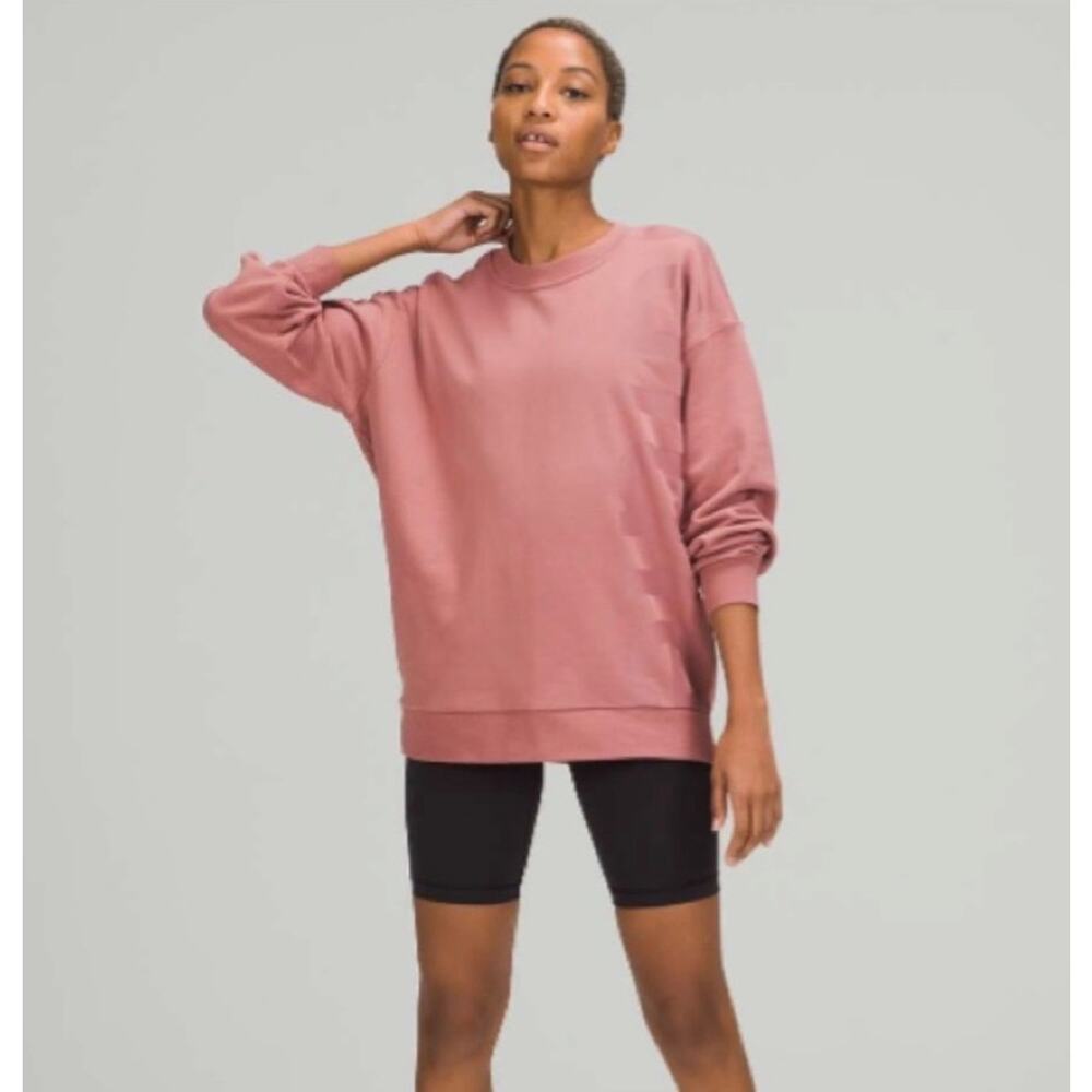 Lululemon‎ Dusty Pink Crew Sweatshirt M/S Reflective Logo